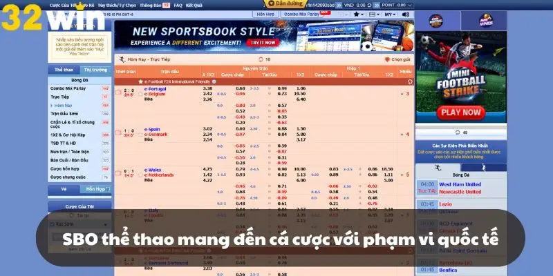 SBO thể thao mang đến cá cược với phạm vi quốc tế giúp nâng tầm trải nghiệm